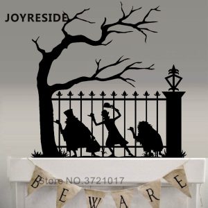 JOYRESIDE Halloween Wall Decals Ghost Hitchhiking Wall Sticker Ghosts Home Halloween Decoration Vinyl Wall Decor Art Decal WM092