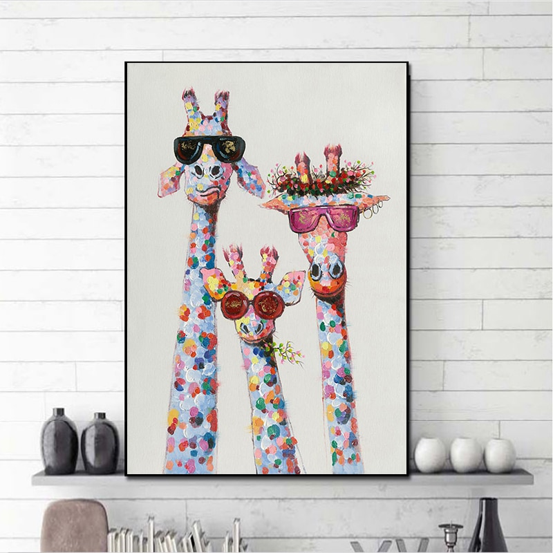 Kids-Room-Funny-Giraffe-Family-with-Glasses-Canvas-Print-Pictures-Colorful-Cat-Wall-Art-Poster-and-2.jpg