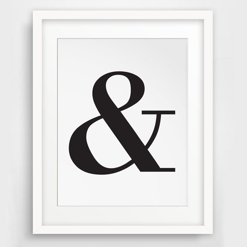 LZN-Ampersand-And-Letter-Symbol-Black-and-White-Typography-Wall-Picture-Canvas-Art-Poster-Cuadros-Oil.jpg