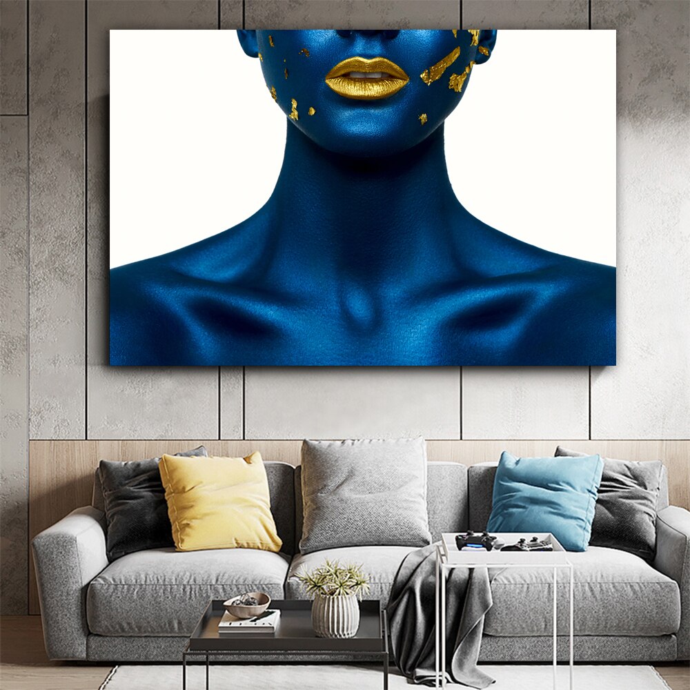 Larger-Size-Blue-Golden-Nude-Woman-Headband-Portrait-Canvas-Painting-Posters-Prints-Wall-Art-Picture-for-2.jpg