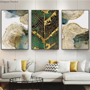 Leaf and Trunk Texture Abstract Wall Art Canvas Poster Print Nordic Decorative Picture Painting Modern Living Room Decor