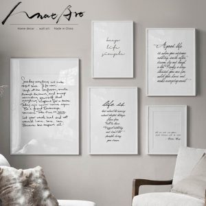 Letter painting Poster set Motivational phrase Minimalism art canvas wall art modern Home Decoration nordic decoration home