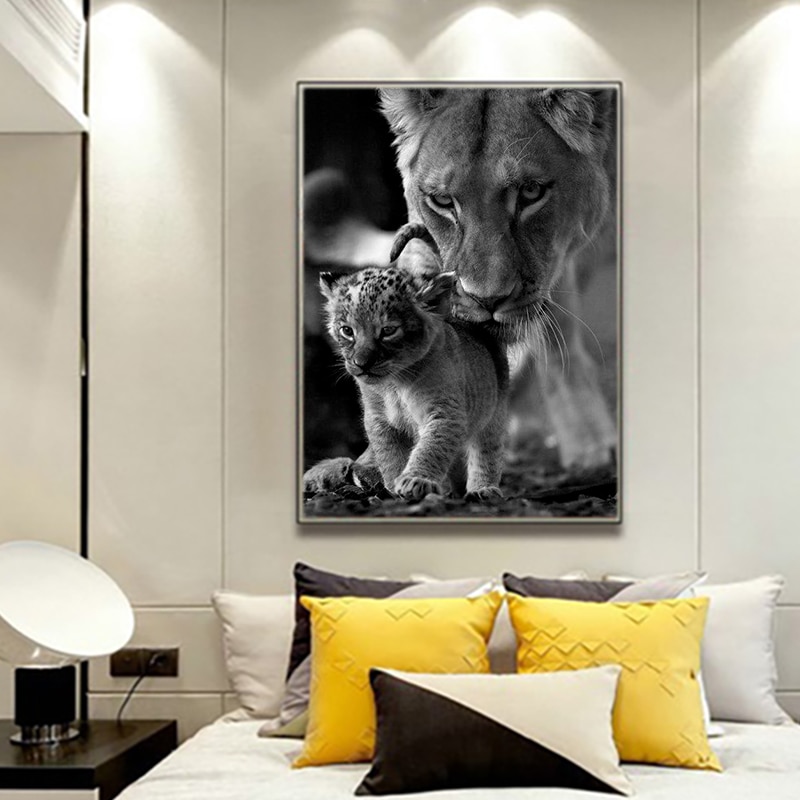 Lioness-and-Cub-Black-and-White-Canvas-Art-Painting-Posters-and-Prints-Scandinavian-Cuadros-Wall-Art-1.jpg