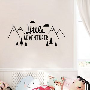 Little Adventurer Home Wall Decal Sticker , Nordic Style Adventure Vinyl Wall Stickers For Kids Room Baby Room Nursery Wallpaper