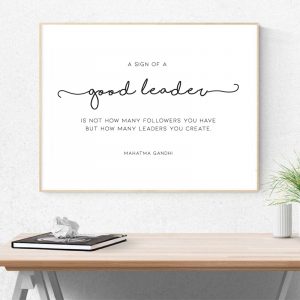 Mahatma Gandhi Quote Typography Print Motivational Poster Leader Boss Gift Office Wall Art Canvas Painting Picture Decoration