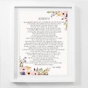 Max Ehrmann Poem - Desiderata Art Poster Canvas Painting Prints , Motivational Literary Poster Modernist Home Office Wall Art