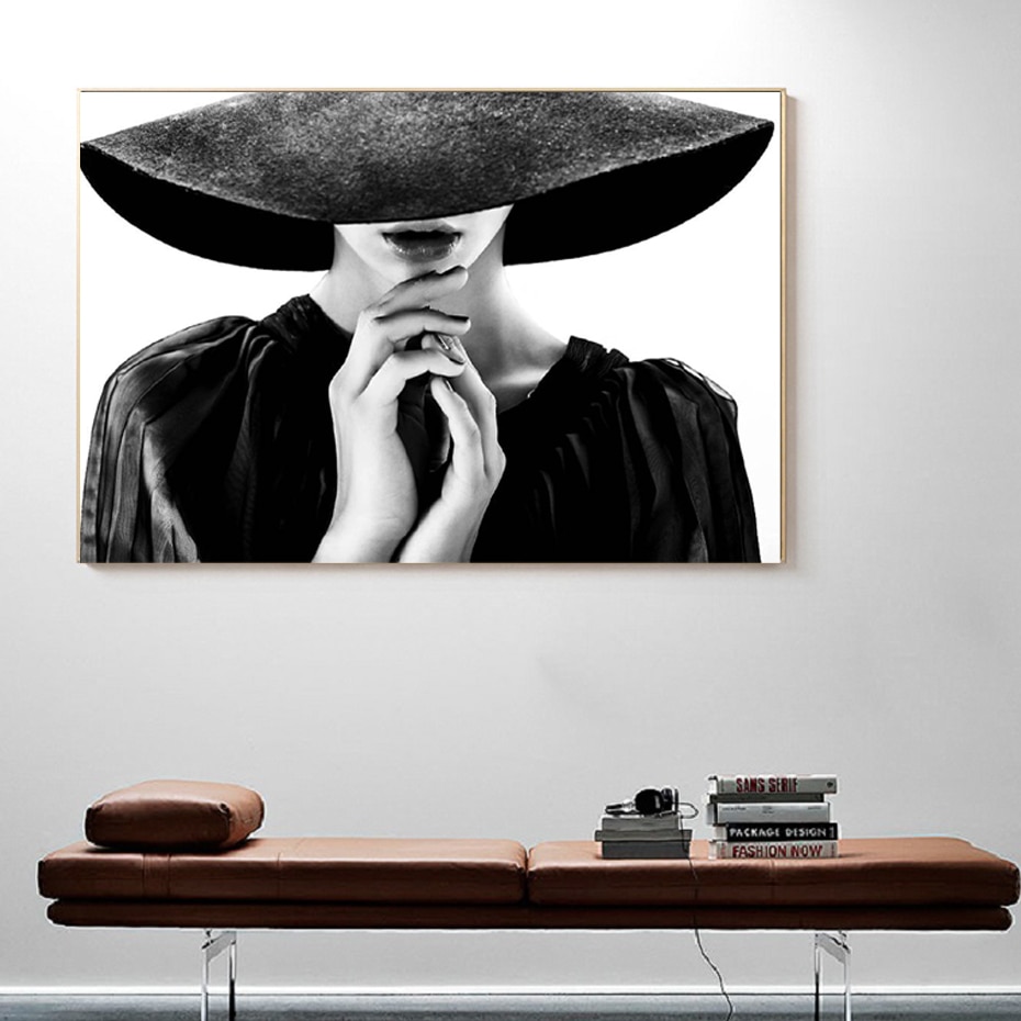 Minimalist-Black-and-White-Fashion-Hat-Woman-Canvas-Paintings-Girls-Prints-Posters-Bedroom-Wall-Pictures-Living-4.jpg