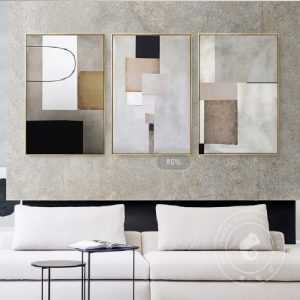 Minimalist Wall Art Canvas Painting Modern Abstract Geometric Art Poster Print Wall Pictures for Living Room Bedroom Home Decor