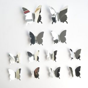 Mirrors Butterfly Wall Stickers Decal Wall Art Removable Room Party Wedding Decor Home Deco Wall Sticker For Kids Room