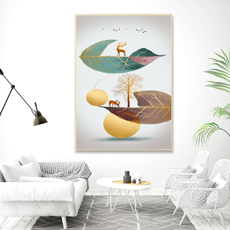 Modern-Abstract-Art-Golden-Feather-Deer-Green-Leaf-Canvas-Painting-Wall-Art-Pictures-for-Living-Room-2.jpg