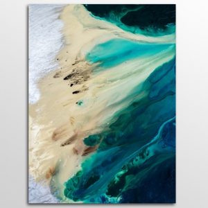 Modern Abstract Sea and Beach Wall Art Pictures Painting Wall Art for Living Room Home Decor (No Frame)
