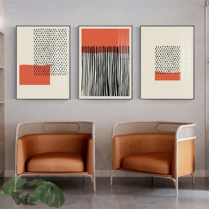 Modern Abstract Wall Art Geometric Canvas Painting Multicolored Picture Posters and Prints Gallery Posters Kitchen Home Decor