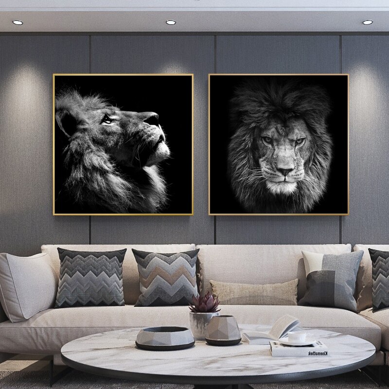 Modern-Animals-Canvas-Art-Paintings-Wall-Posters-And-Prints-Black-and-White-Lions-Pictures-For-Living-2.jpg