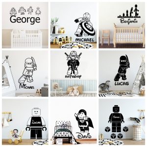 Modern Custom Name Wall Sticker For Kids Room Decor Decals Wallpaper Baby Stickers Wall Art Decal Mural