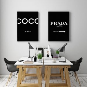 Modern Minimalist Black And White English Alphabet Canvas Painting American Simple Letters Wall Art Pictures Home Decor Mural
