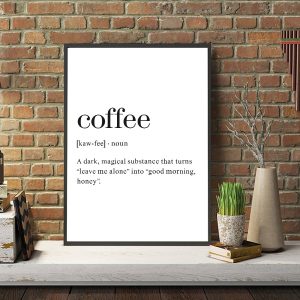Modern Minimalist Black and White Wall Art Canvas Prints Coffee Quotes Posters Scandinavia Home Dining Room Decorative Pictures