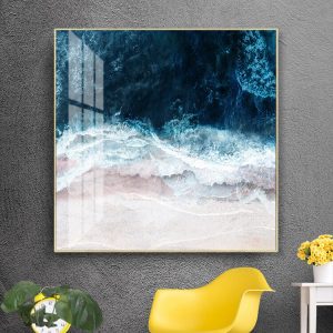 Modern Minimalist Ocean Beach Decorative Painting Wall Art Canvas Painting and Print for Modern Home Living Room Decoration