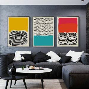 Modern Multicolored Abstract Geometric Canvas Painting Posters and Prints Wall Art Picture for Living Room Home Decor Cuadros