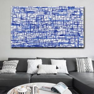 Modern Multicolored Abstract Geometric Wall Art Canvas Painting Picture Posters and Prints Gallery Kids Kitchen Home Decor