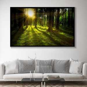 Modern Nordic Landscape Posters and Prints Forest Tree Silhouette Canvas Painting Wall Pictures for Living Room Decor Cuadros