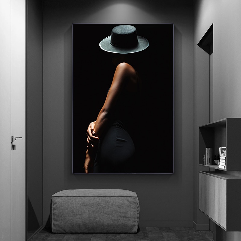  Meetdeceny Fashion Wall-Art For Bedroom Women - Black
