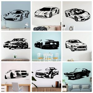 Modern Sport Car Vinyl Wall Sticker Cars Wall Decor For Living Room Decoration Bedroom Decor Home Wall Art Decals Wallpaper