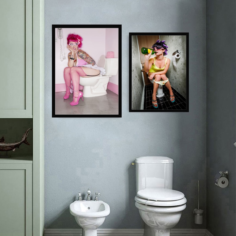 Modern-Toilet-Sexy-Woman-Man-Canvas-Prints-Bar-Girl-Smoking-And-Drinking-Bathroom-Picture-Poster-Black-4.jpg