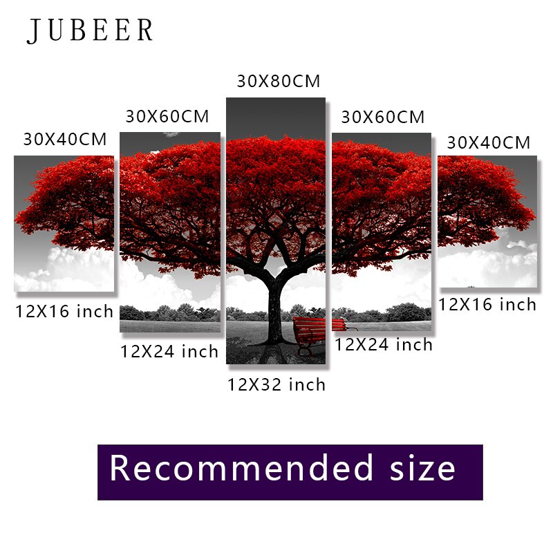 Modular-Canvas-HD-Prints-Posters-Home-Decor-Wall-Art-Pictures-5-Pieces-Red-Tree-Art-Scenery-4.jpg