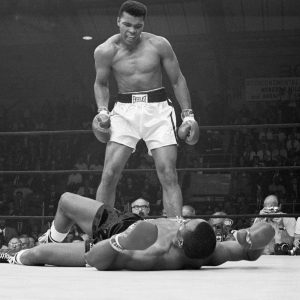 Mohammed Ali VS Sony Liston Sports Poster Wall Canvas Art Canvas Painting Decorative Painting for Boy Room Sports Star Picture
