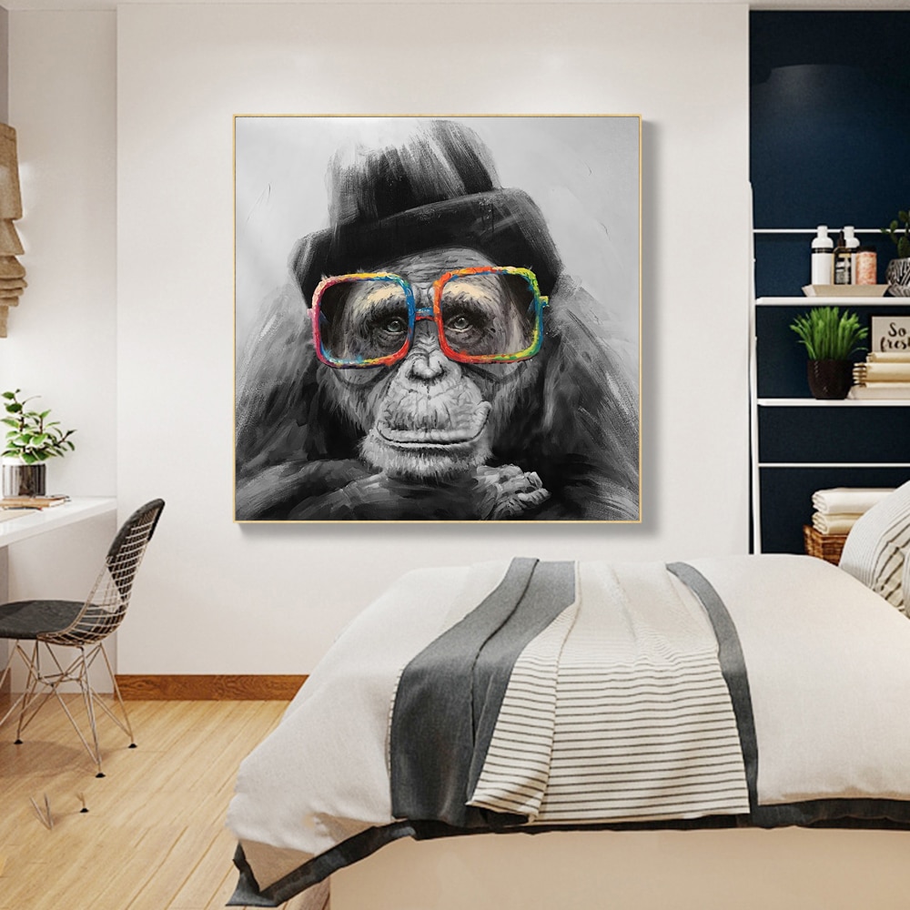 Monkey-with-Glasses-Nordic-Art-Canvas-Posters-And-Prints-Black-And-White-Animals-Canvas-Paintings-On-8.jpg