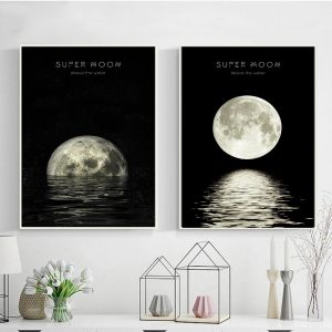 Moon Phase Canvas Posters and Prints Minimalist Luna Wall Art Abstract Painting Nordic Decoration Pictures Modern Home Decor