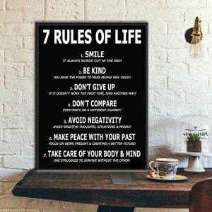 Motivational Posters Affirmation Rules Inspirational Wall Art to Change Your Mindset for Growth Canvas Painting Home Wall Decor