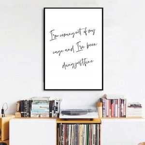 Mr Brightside Print The Killers Song Lyric Poster Musician Gift Music Typography Wall Art Canvas Painting Picture Home Decor
