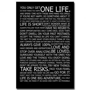 LOVE YOUR LIFE - Motivational Inspirational Quotes Art Silk Fabric Poster 13x18 24x36 inches Home Office Decor 06