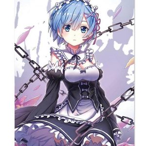 New Anime Scrolls Different World from Zero Rem Decorative Painting Living Room Bedroom Hanging Scrolls Poster for Anime Fans