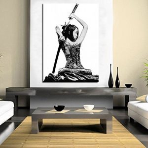 No Frame Modern Samurai Girl Japanese Art Canvas Print  Painting Bushido Poster Wall Decor