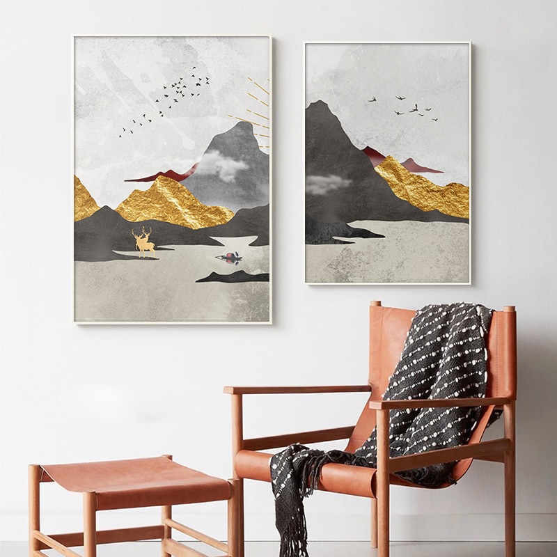Nordic-Abstract-Geometric-Mountain-Landscape-Wall-Art-Canvas-Painting-Golden-Sun-Deers-Poster-Print-Wall-Picture-1.jpg