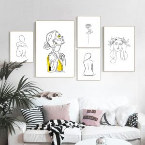 Nordic Black And White Canvas Painting Art Poster And Print Wall Pictures For Living Room Decoration Bedroom Home Decor Plakat