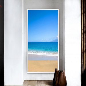 Nordic Calm Blue Sea Landscape Decoration Canvas  Painting Sea Beach Sand Waves Wall Art Picture Home Decor