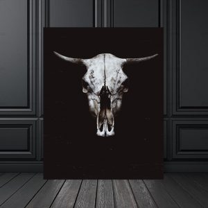 Nordic Canvas Painting Black White Cow Skull Animal face Print Picture Animal Wall Art Poster Living Room Bedroom Home Decor