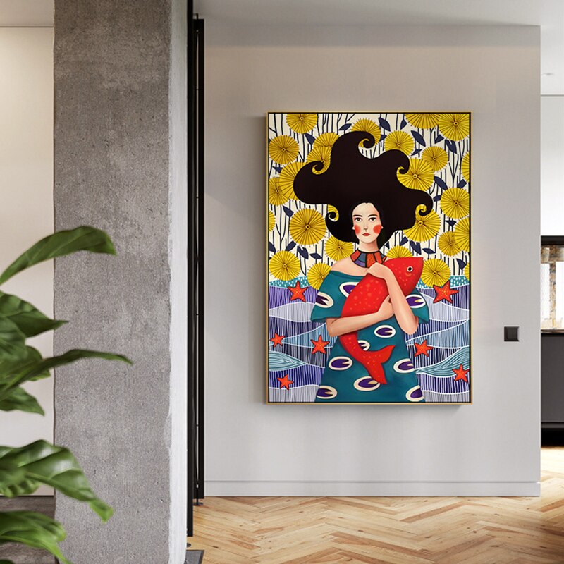 Nordic-Canvas-Painting-Cartoon-Girl-and-Fish-Posters-Prints-Quadros-Wall-Art-Romantic-Picture-Living-Room-2.jpg