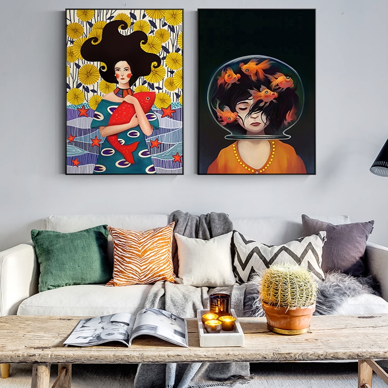 Nordic-Canvas-Painting-Cartoon-Girl-and-Fish-Posters-Prints-Quadros-Wall-Art-Romantic-Picture-Living-Room.jpg