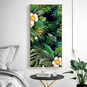 Nordic Canvas Painting  Fresh Green Big Leaves Nordic Canvas Posters And Prints Tropical Plants Pop Home Decor Living Room Decor