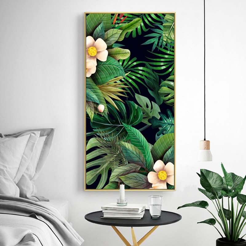 Photo & Art Print the Fresh tropical Green leaves background