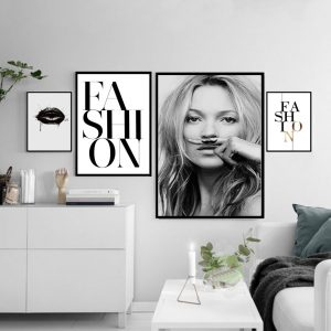 Nordic Fashion Canvas Painting Minimalist Black White A4 Posters and Prints Salon Wall Art Pictures For Living Room Home Decor