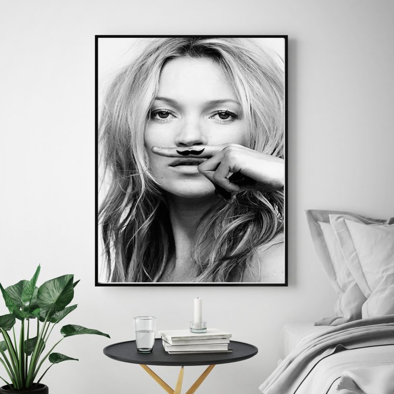 Nordic Fashion Canvas Painting Minimalist Black White A4 Posters And Prints Salon Wall Art