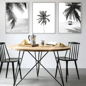 Nordic Home Decoration Minimalist Black White Palm Tree Leaves Canvas Posters and Prints Painting Wall Art Decorative Pictures