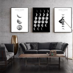 Nordic Landscape Wall Canvas Painting Moon Posters And Prints Quadros Wall Art Picture For Living Room Home Decor Cuadros