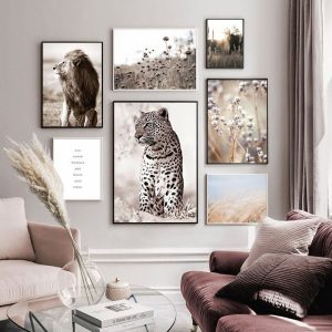 Nordic Modern Landscape Animal Flower poster Home Decor Nordic Canvas Painting picture Minimalist Wall Art Print for Living Room