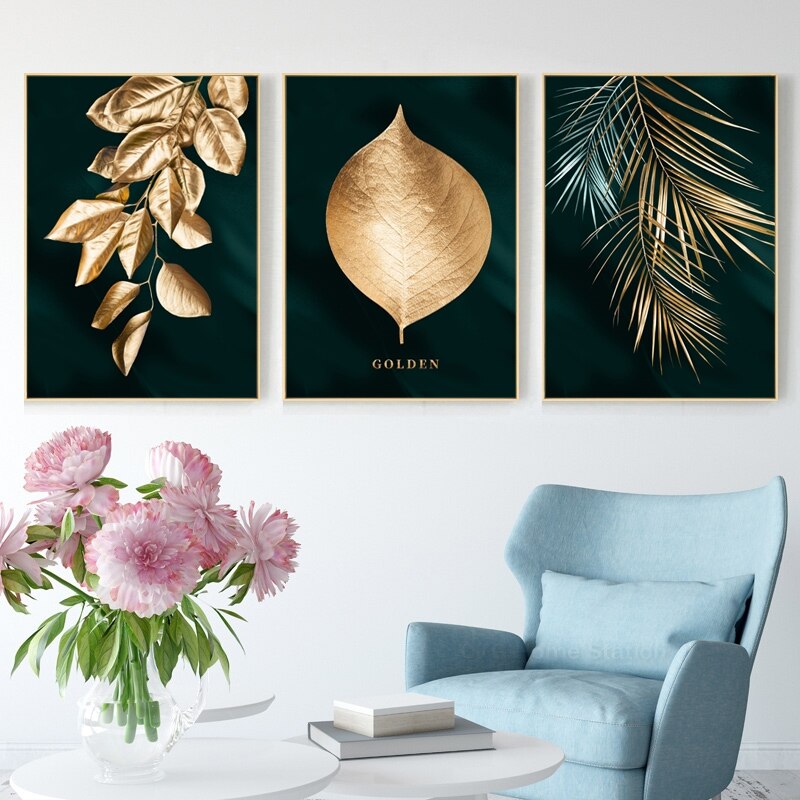 Nordic-Modern-Luxury-Visual-Golden-Palm-Leaves-Glossy-Canvas-Poster-And-Print-Wall-Art-Picture-For-1.jpg
